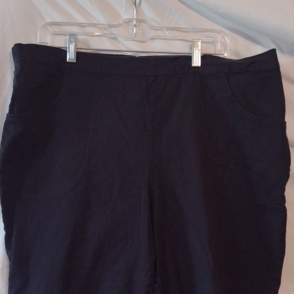2pr. Women's Plus Size Pull On Stretch Woven Pants - Picture 8 of 10